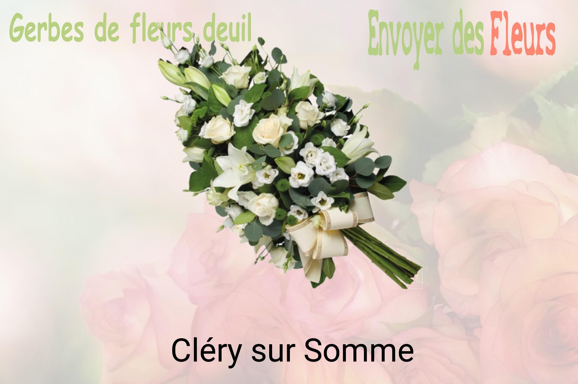 Gerbe de fleurs de deuil livrée à Cléry-sur-Somme